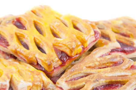 close up of sweet croissants with jamの写真素材