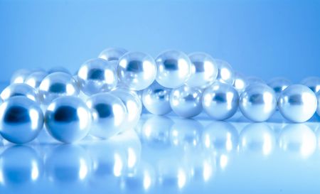 Feminine necklace in bluish colourの写真素材