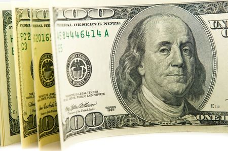 Unrolled roll of cash.