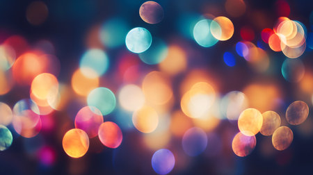 Abstract circular colorful bokeh from the party light. Vintage backgroundの素材
