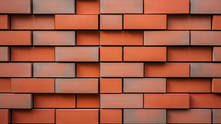 Red brick wall texture background for interior exterior decoration and industrial construction concept design.の素材