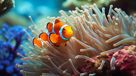 Clown anemonefish (Amphiprion bicolor)の素材