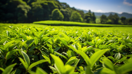Tea Plantation at Chiang Rai Province, North of Thailand.の素材