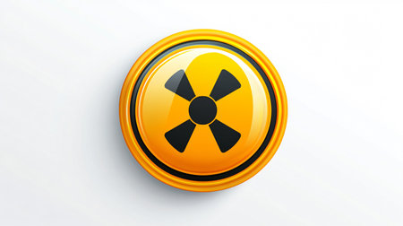 Illustration of radiation icon on white background. Eps 10 vector file.の素材