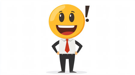 Smiling smiley emoticon with hands in pockets. Vector illustration.の素材