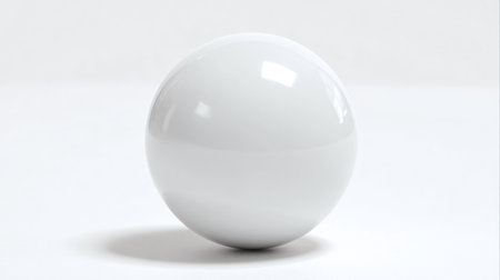 White Ball Isolated on White Background for Clean and Minimalist Designsの素材