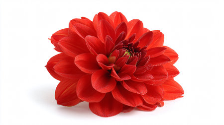 Vibrant Red Flower Isolated on White Background for Cutout Designsの素材