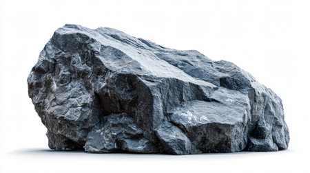 Large Rock Boulder Cutout Isolated on White Background for Design Projectsの素材