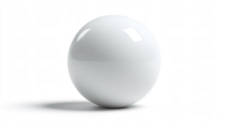 White Ball Isolated on White Background for Clean and Minimalist Designsの素材