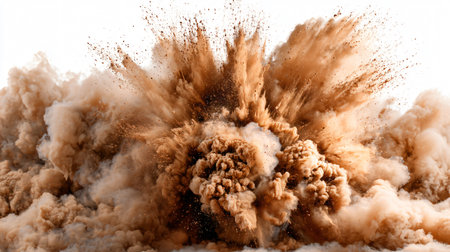 Elegant Brown Splash Painting on White Background for Luxury Designsの素材
