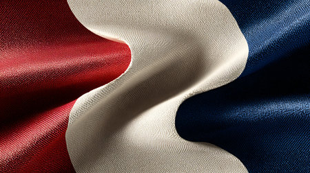France Flag Decoration: Waving French Flag Design for Creative Projectsの素材