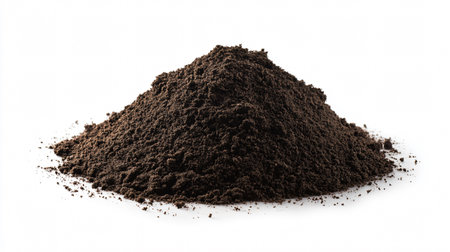 Clean Pile of Soil Isolated on White Background - Professional Cutout Imageの素材