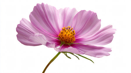 Vibrant Cosmos Flower on White Background for Stunning Floral Design Projectsの素材