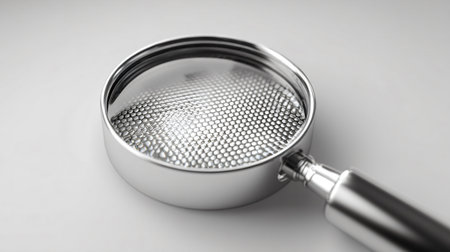 High-Resolution Magnifying Glass Isolated on White Background for Professional Useの素材