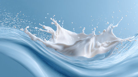 Elegant Moisturizer Flowing on Light Background with Splash - Professional Cosmetic Photographyの素材