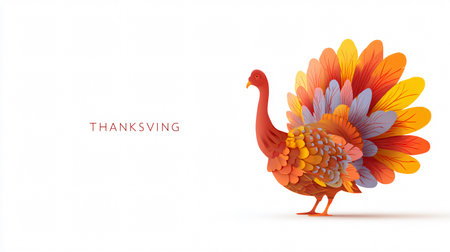 Thanksgiving Symbol Isolated Concept White Background Imageの素材