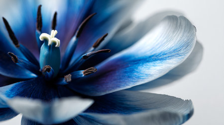 Breathtaking Blue Flower on Clean White Background - High Quality Masterpieceの素材
