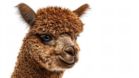 Graceful Alpaca Isolated on White Background for Professional Design Projectsの素材