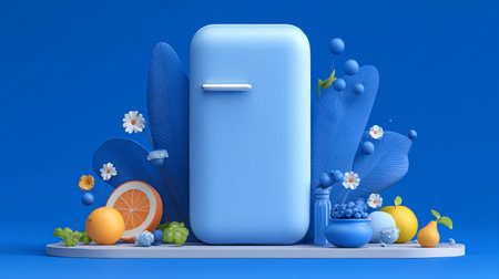 Modern Blue Fridge Banner for Professional Useの素材