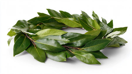 Isolated Laurel Wreath from Fresh Branchの素材