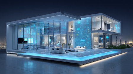 Futuristic Living Modern Smart Home Systems Conceptの素材