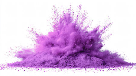 Vibrant Purple Paint Color Burst at Festival Celebrationの素材
