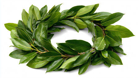Isolated Laurel Wreath from Fresh Branchの素材