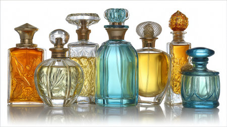 Luxury Perfume Bottles Collection in Various Designsの素材