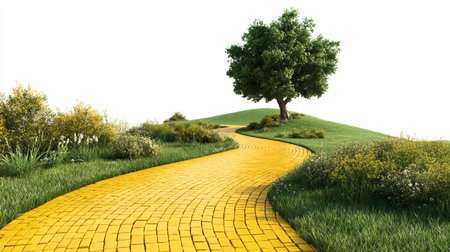 Enchanted Yellow Brick Road Leading to Magical Emの素材