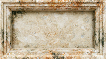 Vintage Isolated Rectangle Stone Window Frame for Architectural Design Projectsの素材