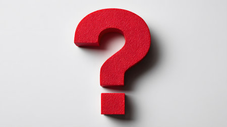 Creative Design of Question Mark with Copy Space on White Backgroundの素材