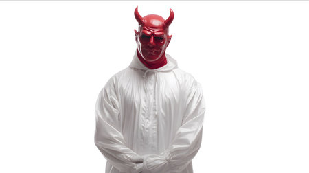 Halloween Costumes White Front View Mid Shot - Professional Image Displaying Festive Apparel Designsの素材