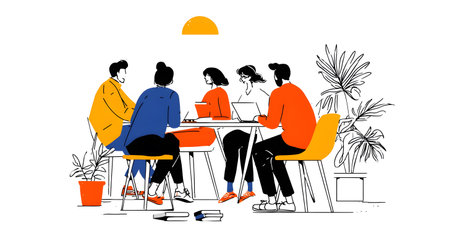 Modern Minimalist Character Illustrations in Notion Styleの素材