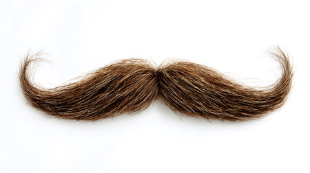 Long Hair Mustache Isolated on White Background for Trendy Fashion Designsの素材