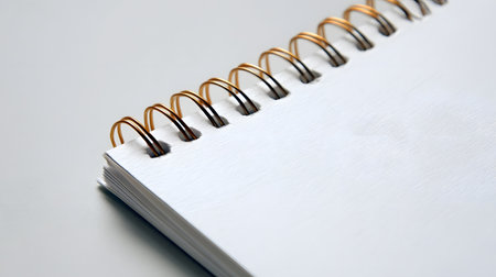 Professional Small Notepad Page with Spiral on White Background for Creative Writing and Note-Takingの素材