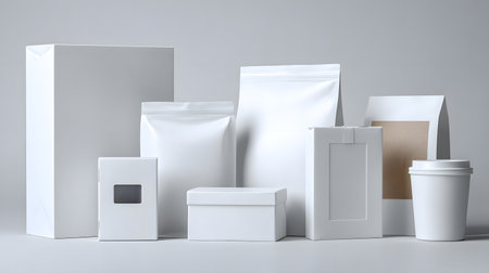 Professional White Package Packaging Mockup for Product Presentationsの素材