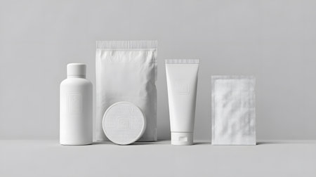 Professional White Package Packaging Mockup for Product Presentationsの素材