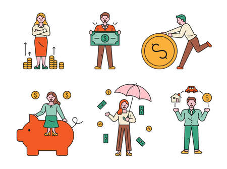 finance character people set.のイラスト素材