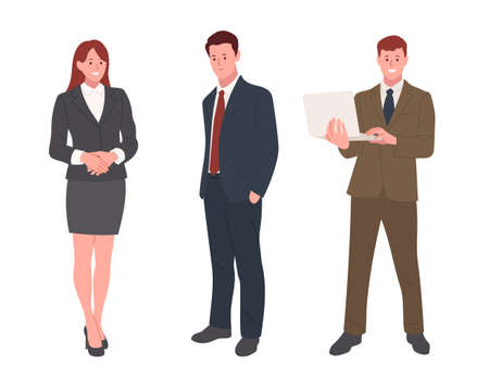 office suit character set.のイラスト素材