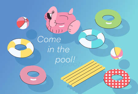 Summer water games. hand drawn style vector design illustrations.のイラスト素材