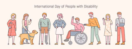 International day of people with disability. flat design style minimal vector illustration.のイラスト素材