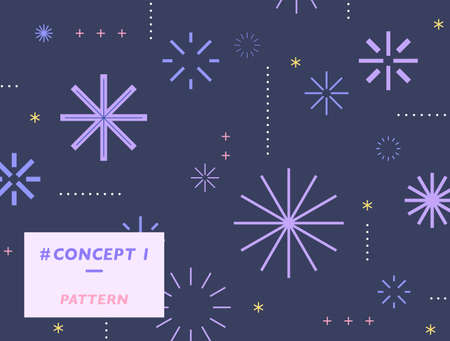 Dark sky various types of flame patterns. Simple pattern design template.