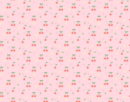 Small and simple cute cherry pattern seamless textile design template.