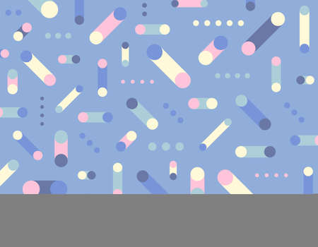Circular pattern with lines on a light blue background. Simple pattern design template.のイラスト素材