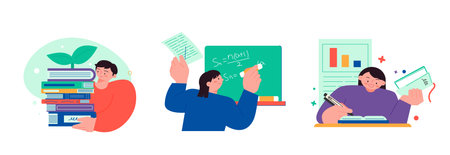 Education and self-development illustration.のイラスト素材