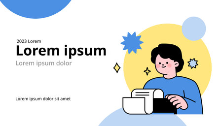 Presentation and web page concepts template. education student illustration.のイラスト素材