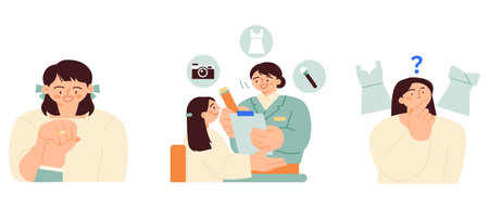 wedding. Wedding ring, wedding planner manager company, wedding dress selection.のイラスト素材