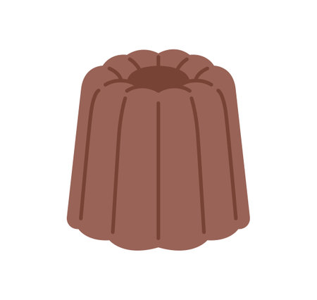 chocolate sweet food. canele. simple vector illustration.のイラスト素材