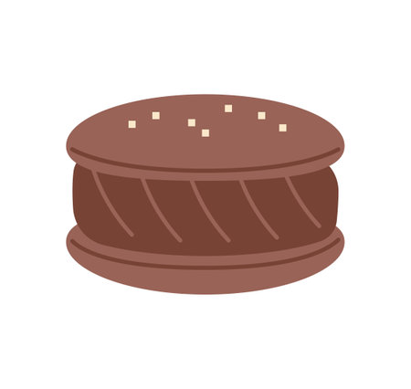 Chocolate sweet pie. simple vector illustration.のイラスト素材