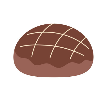 chocolate sweet food. bread. simple vector illustration.のイラスト素材